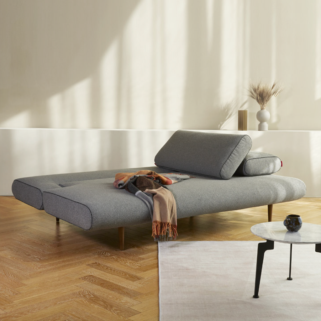 Unfurl Lounger Click Clack sofa Bed by Innovation Living Danish Designed Sofa Beds at BedWorks